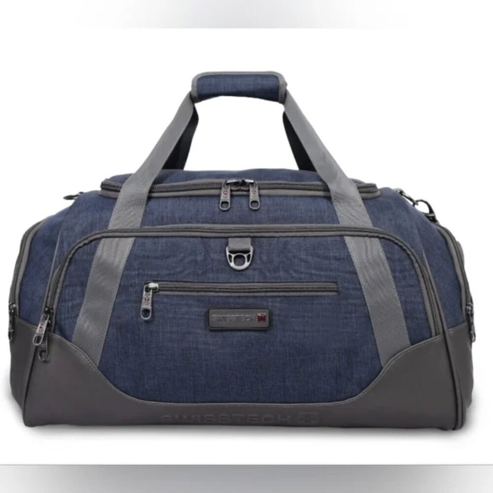 SwissTech Excursion Blue 24" Travel Duffel Bag NWT.  10.5"x24"x12".
